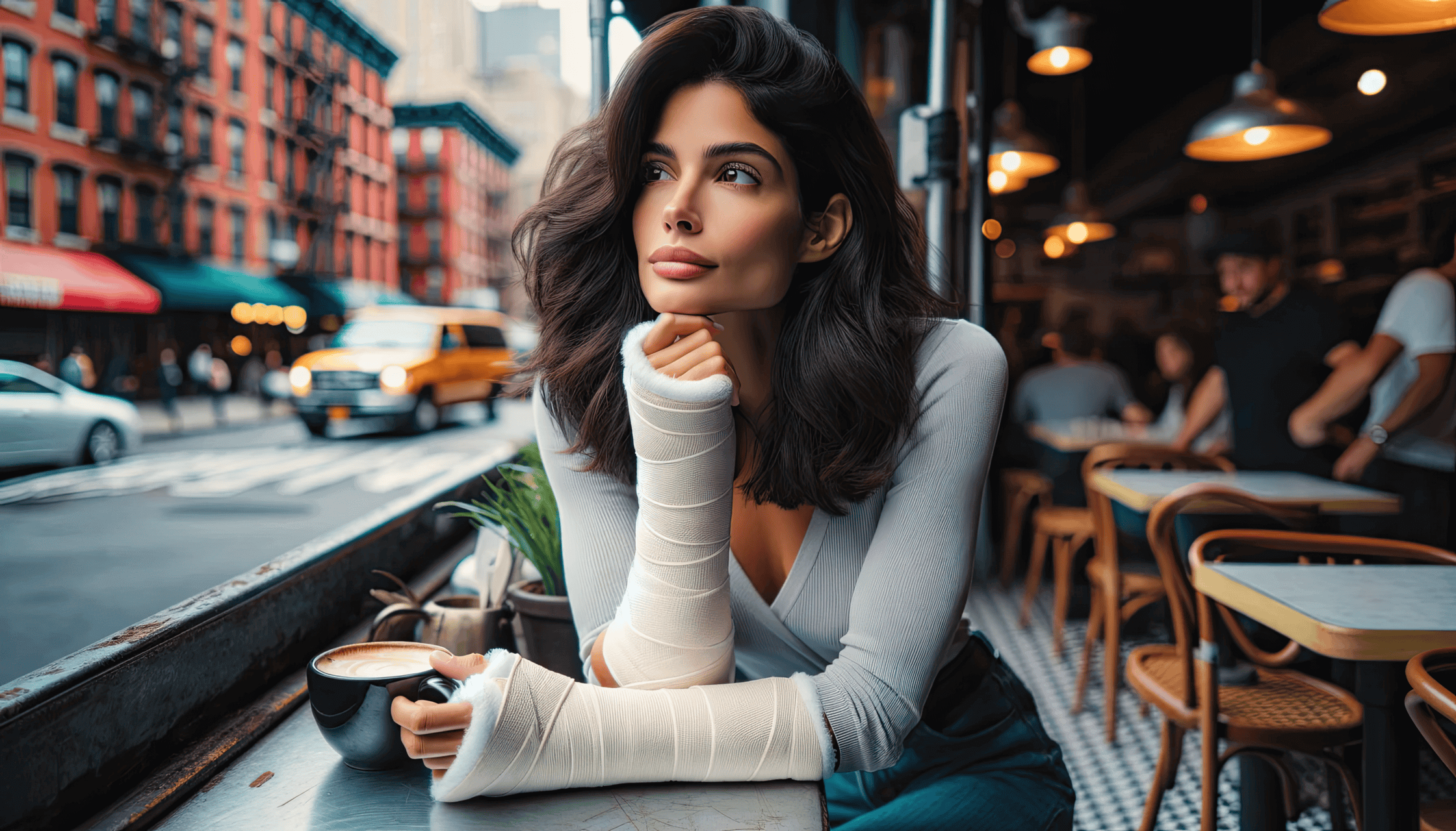 woman thinking what can you sue for in a car accident