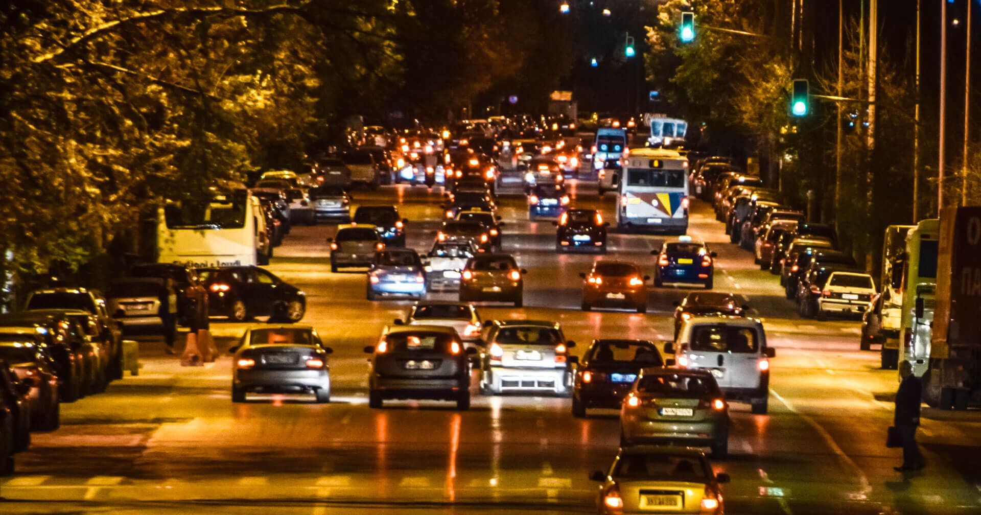 Bus Accident Busy Road