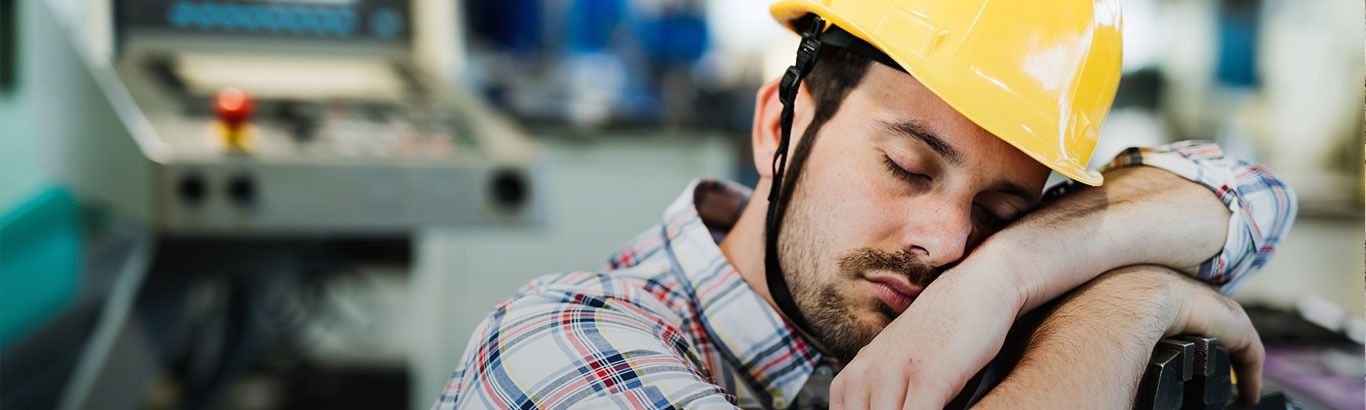 Sleep Deprived Construction Worker