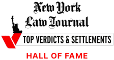 New York Law Journal and VerdictSearch Top Verdicts & Settlements Hall of Fame badge