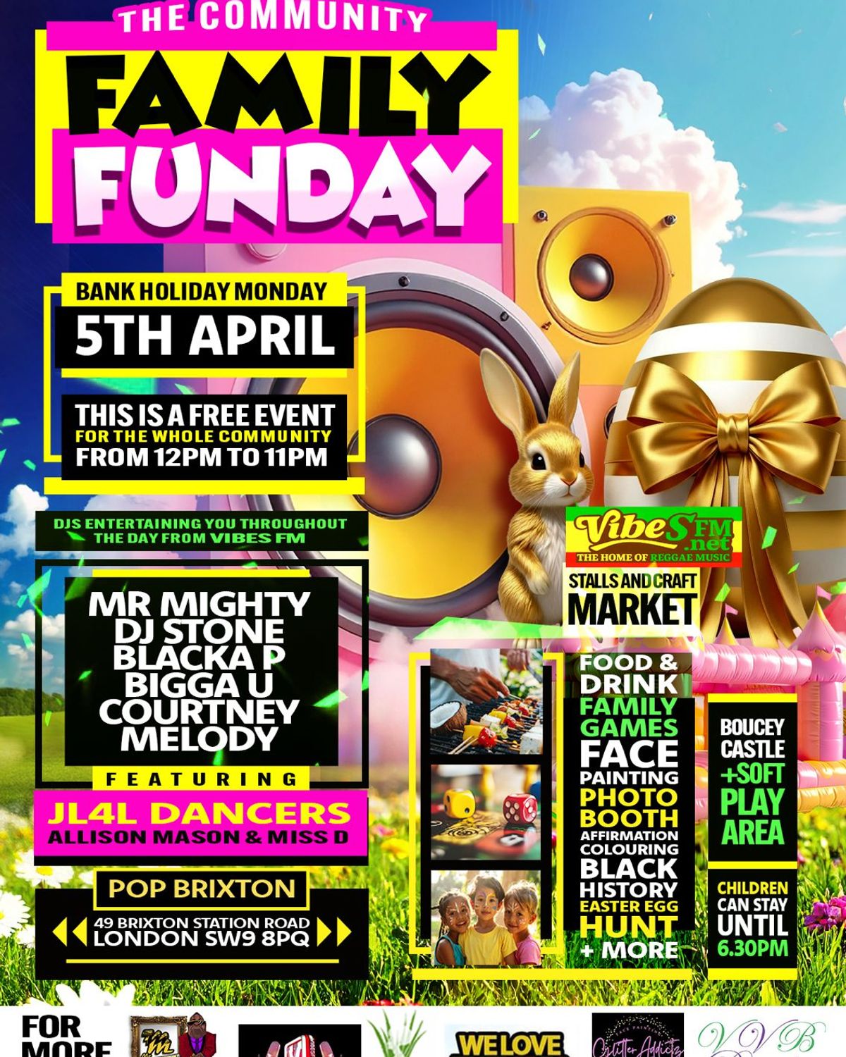 The Community FAMILY FUNDAY flyer front
