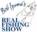 Bob Izumi's Real Fishing Show logo featuring a fishing rod and hat illustration