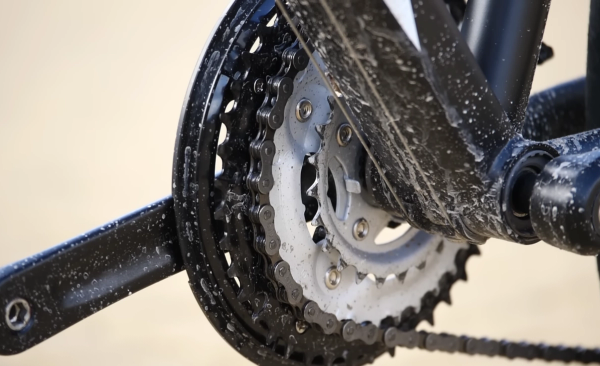 Usually, road bikes have two front chainrings, but sometimes they have one or three