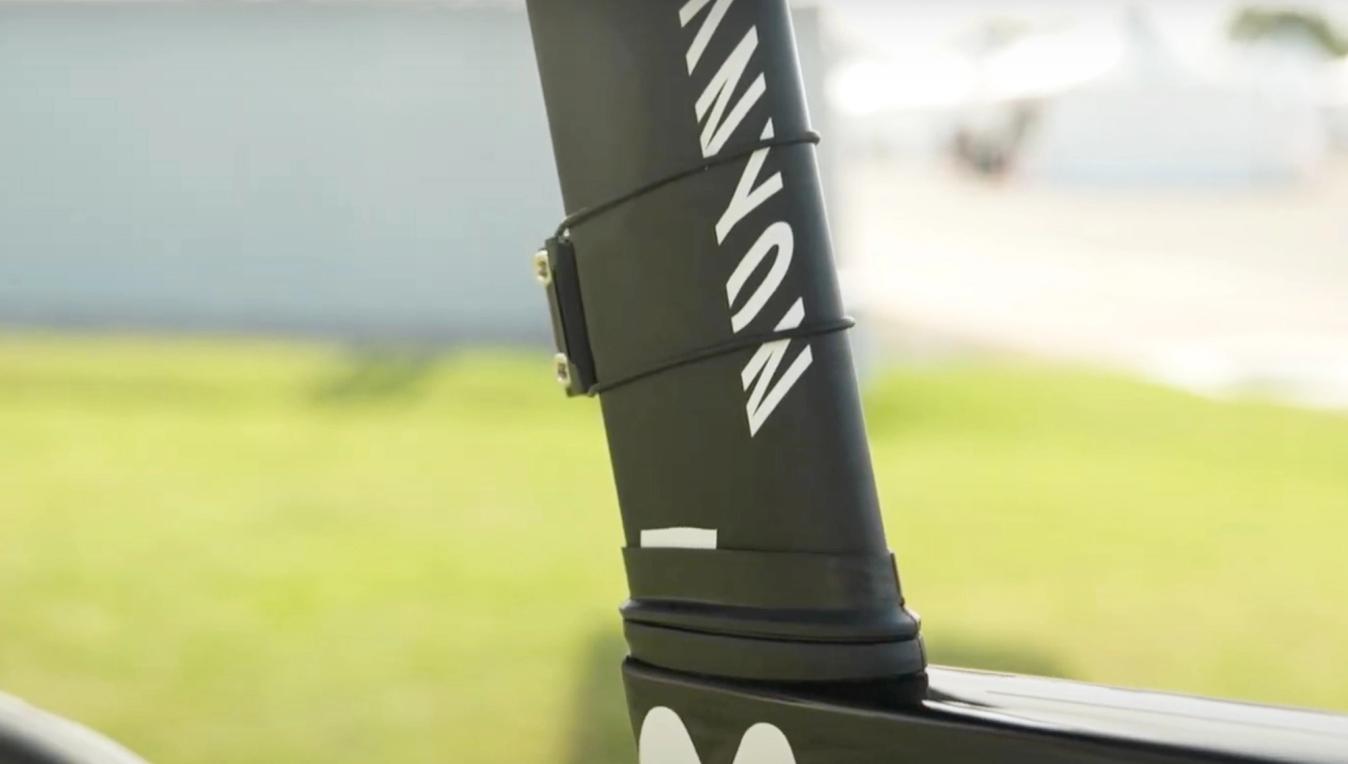 The seatpost was home to Norsgaard's transponder