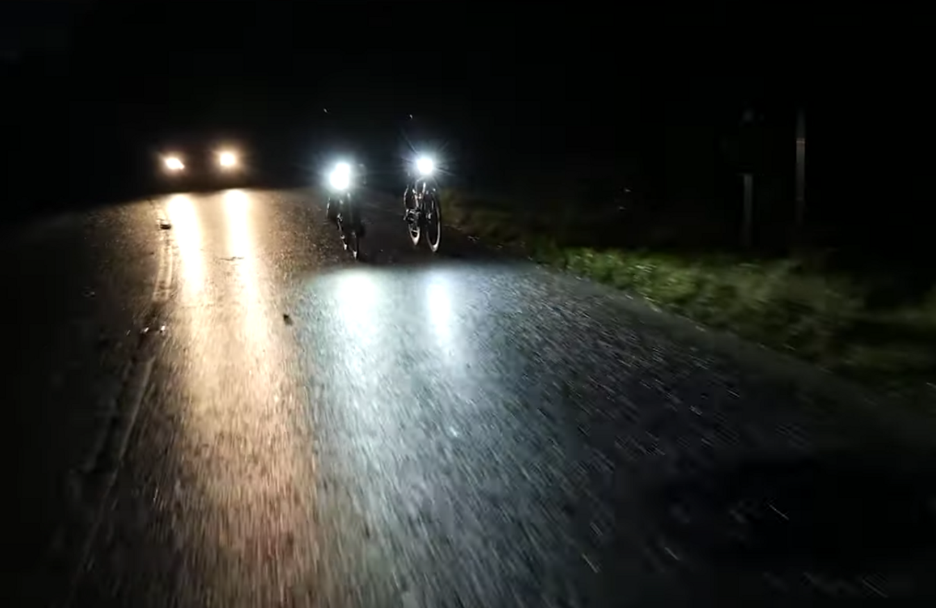 Always use bike lights, especially when riding at night