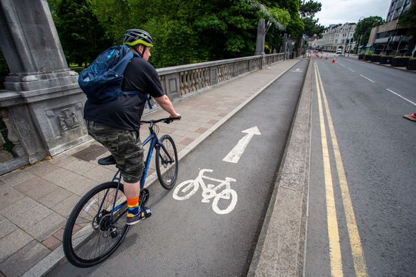 The UK government is assessing whether fines for illegally driving on cycle lanes, among other motoring offences, are "fair"