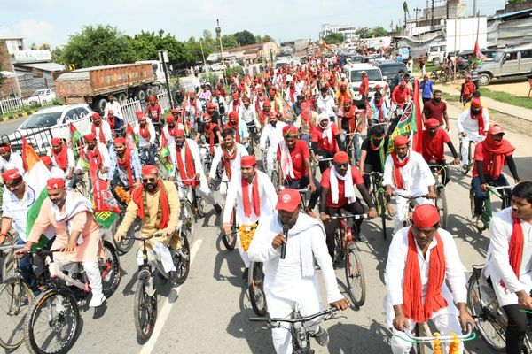 Samajwadi Party bicycle rally