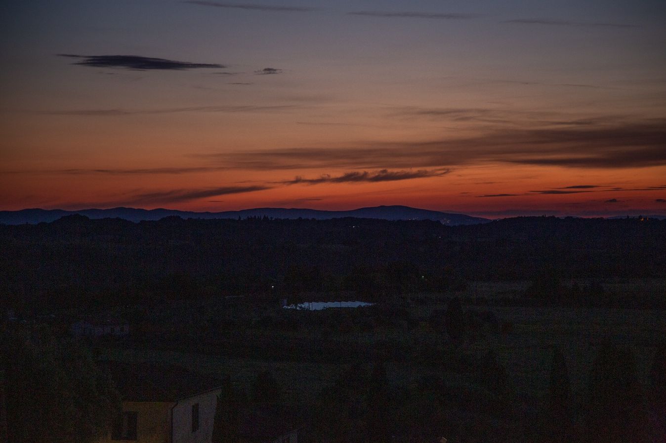 Fading light over Tuscany