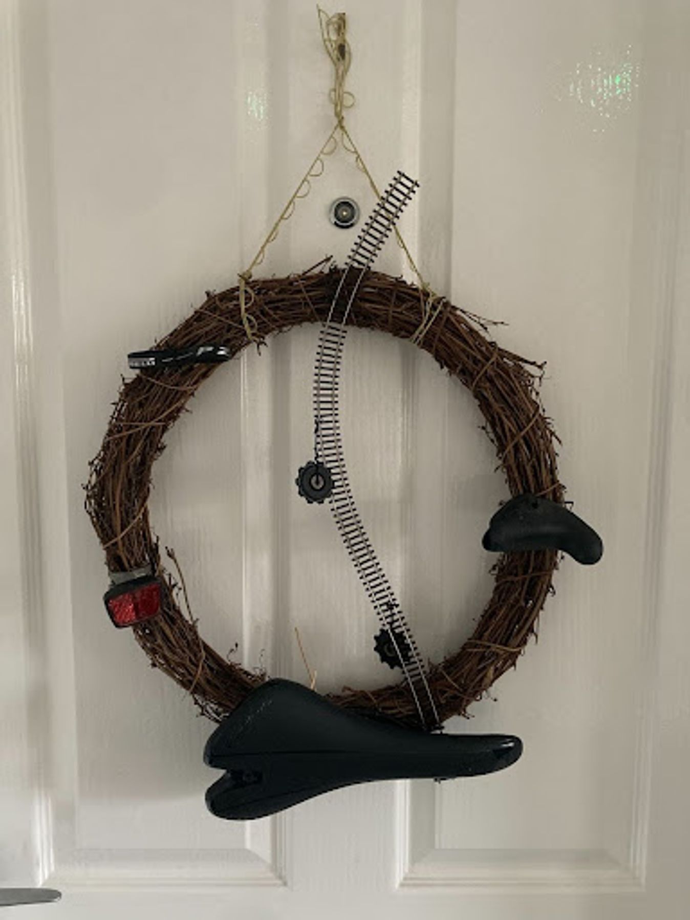 Second hand cycling wreath