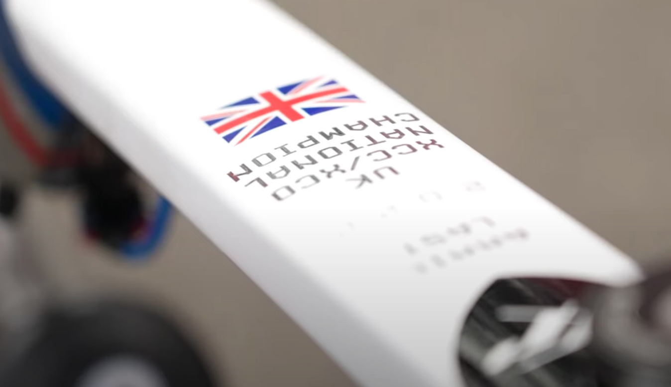 The British flag on the top tube