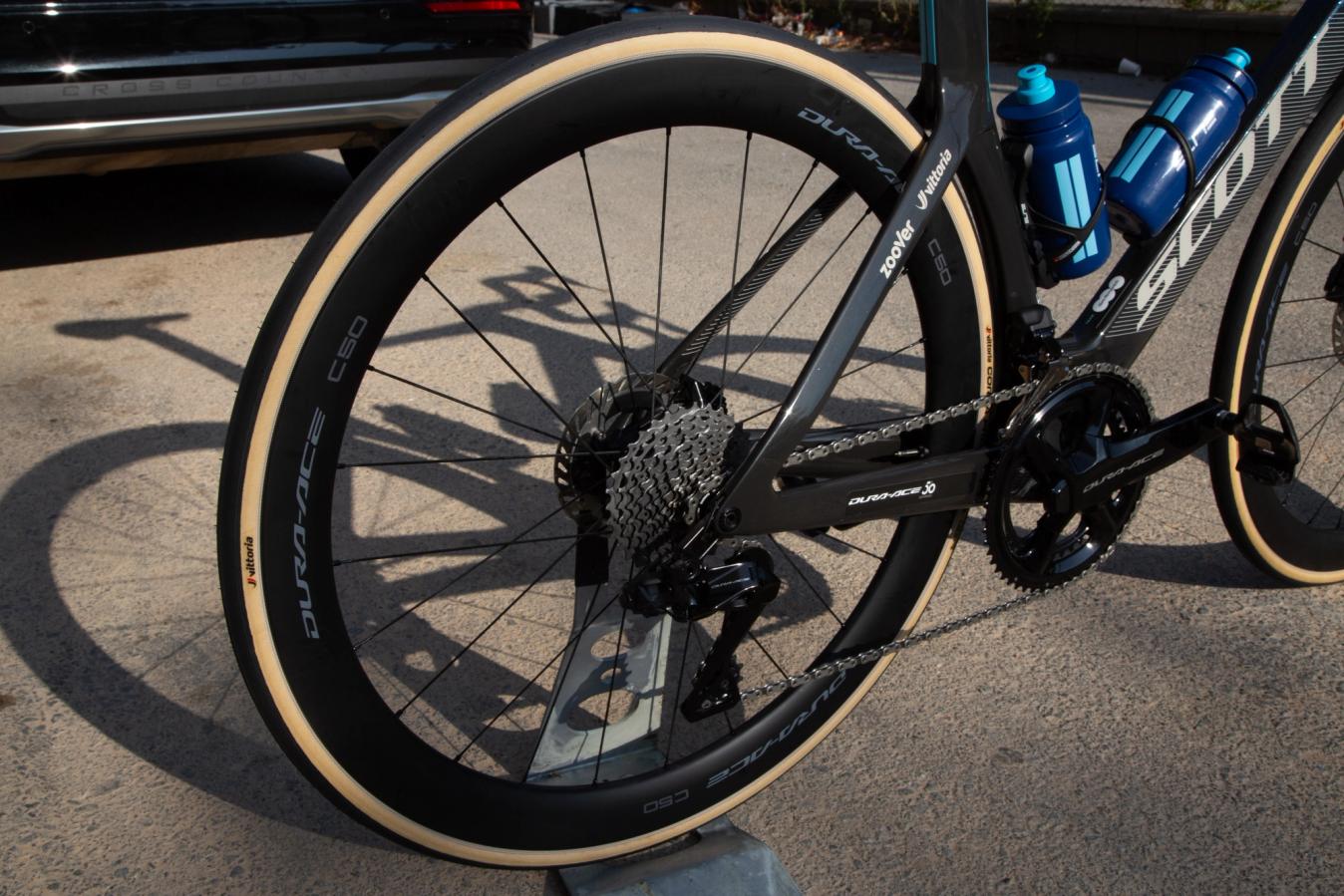 Shimano's Dura-Ace C50s are the wheels of choice