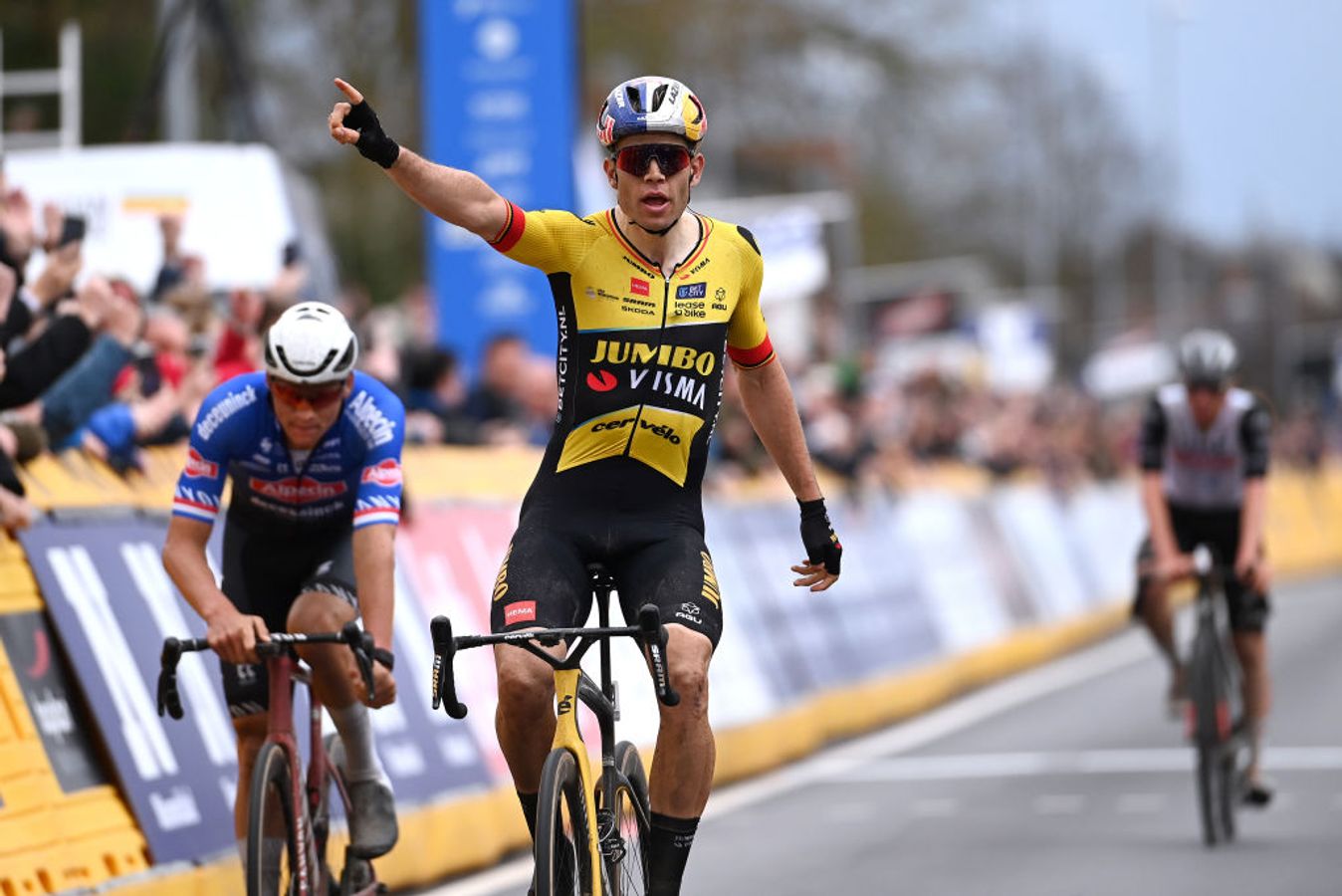 Van der Poel was beaten in a three-man sprint by rival Wout van Aert at the E3 Saxo Classic in 2023