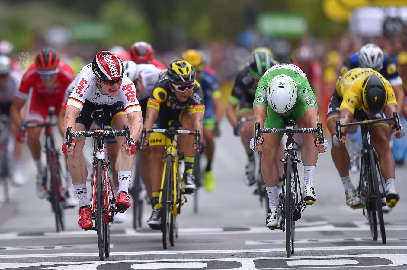 André Greipel (left) and Mark Cavendish have gone head-to-head countless times over the years. 
