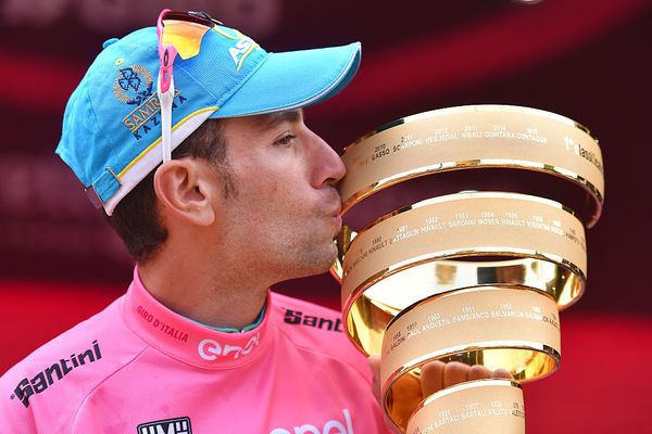 Vincenzo Nibali winning the Giro d'Italia in 2016