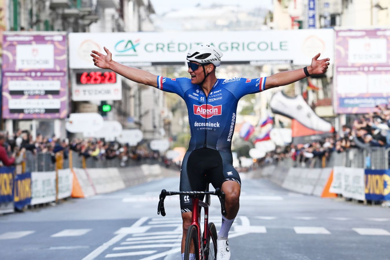 Mathieu van der Poel won the 2023 Milan-San Remo with a solo attack