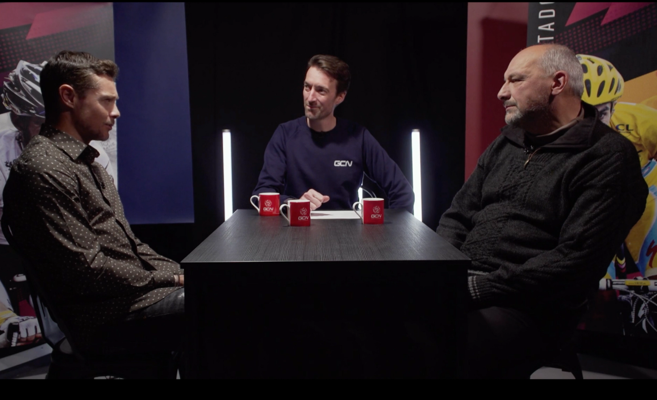 Nicholas Roche, Dan Lloyd and William Fotheringham discussing the rivalry in the GCN studio