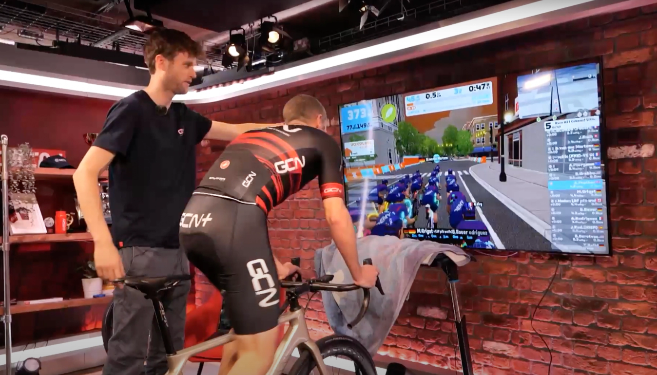 The final Zwift race turned out to be a learning experience for Feather