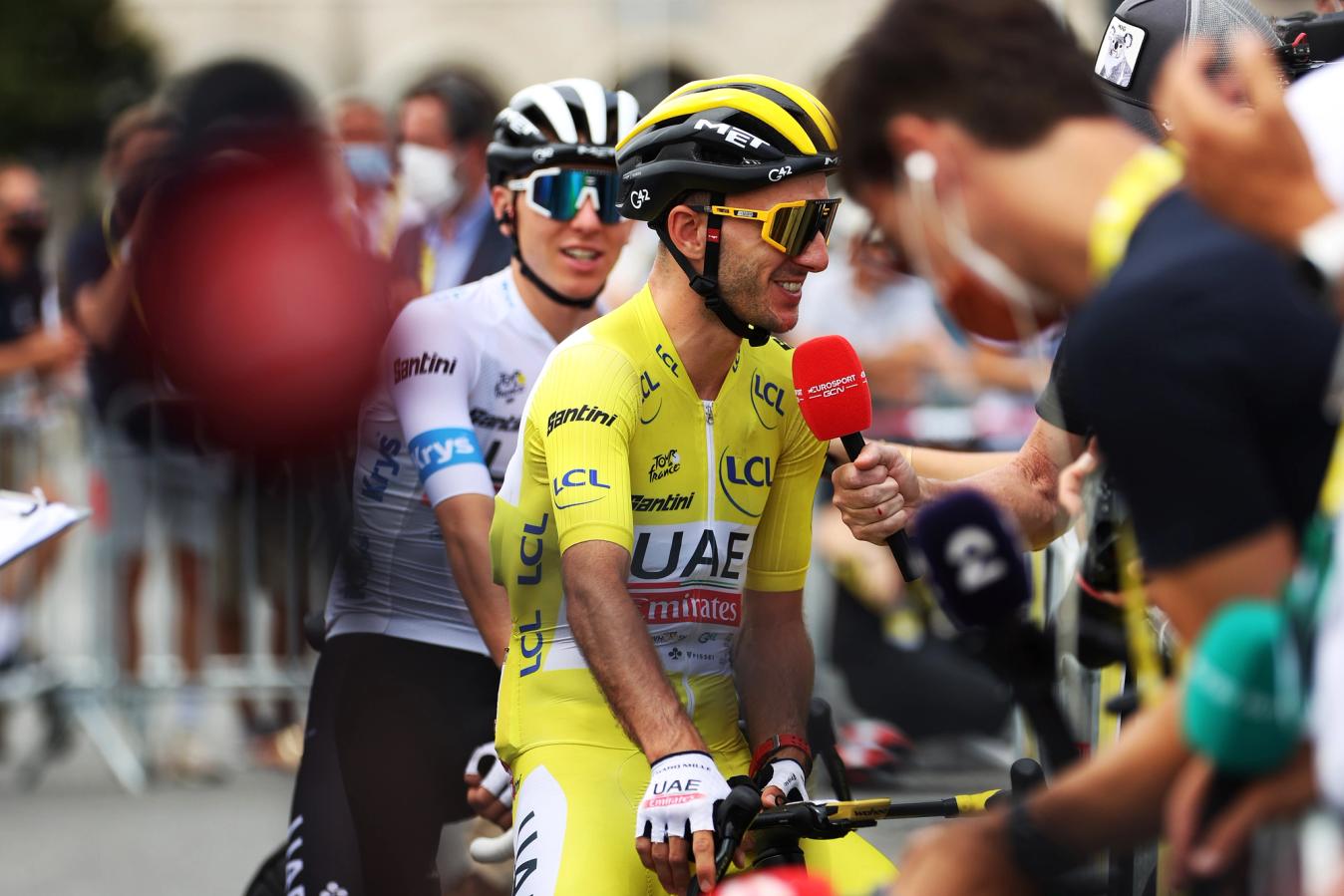 Adam Yates may have been the only one of the pair to pull on yellow this season, but there is never any doubt as to where Yates' loyalties lie when it comes to Tadej Pogačar