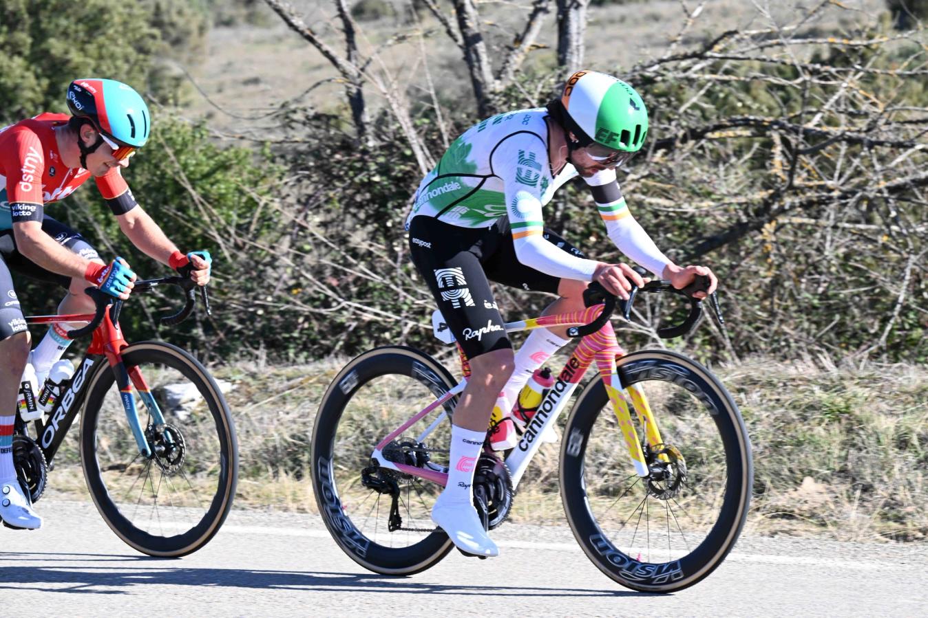 Aero-obsessed Ben Healy is one of the riders pushing the limits of the sock height rule