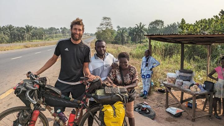 Rob MacLennan (left) is raising money for GiveDirectly as part of his epic bikepacking trip