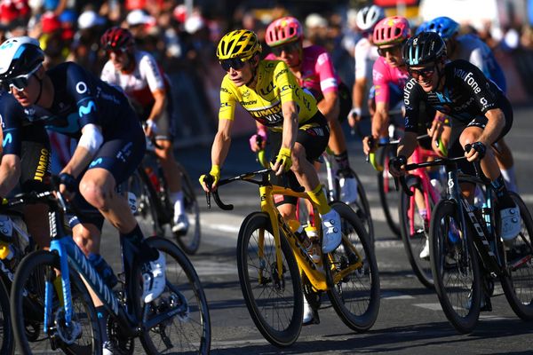 The yellow jersey on show at the Tour de France
