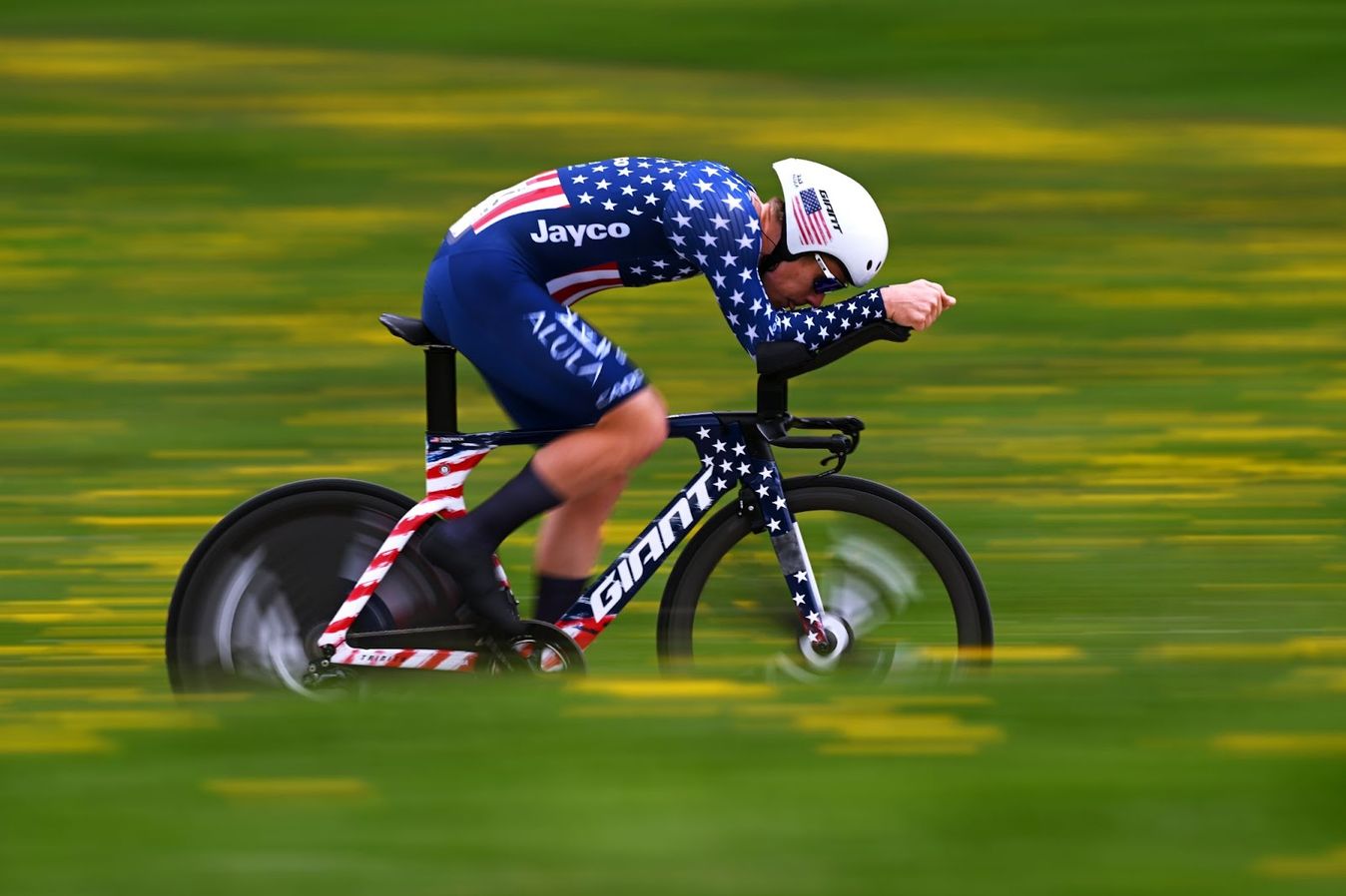 Lawson Craddock during the stage 3 time trial at the Tour de Romandie