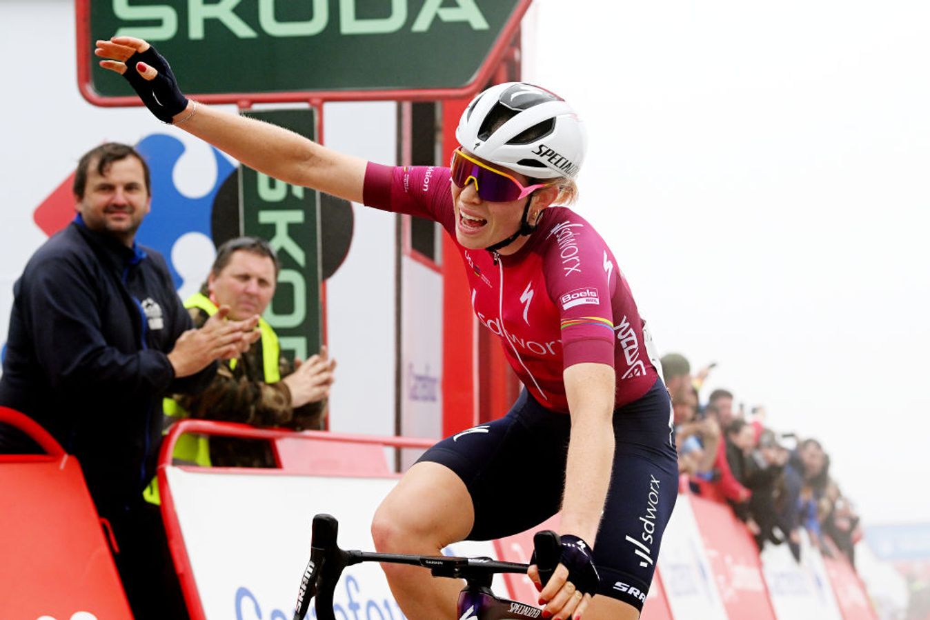 Demi Vollering won two stages of the 2023 Vuelta, but was beaten in the GC