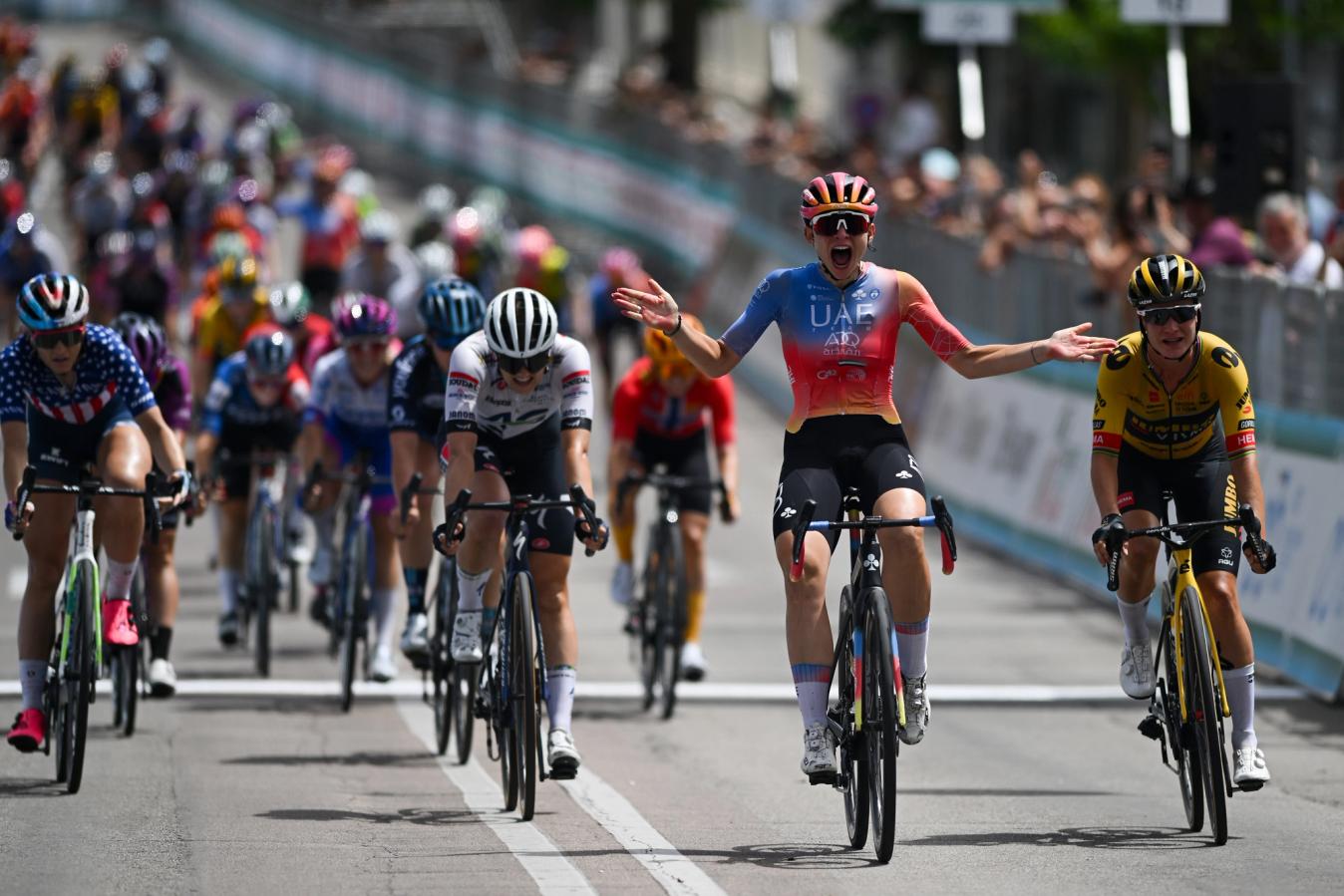 Chiara Consonni cut a delighted figure when she triumphed at the Giro d'Italia Donne