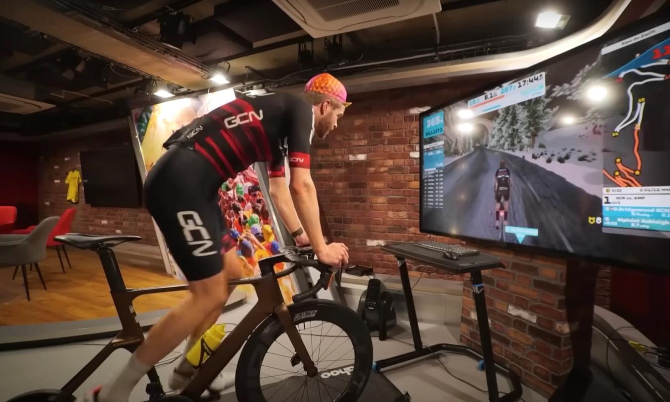 Ollie would train for 10-12 hours per week with some of that training coming from Zwift