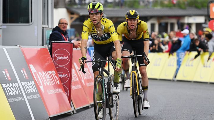 Primož Roglič beat Matteo Jorgenson to win stage 7 of the Critérium du Dauphiné