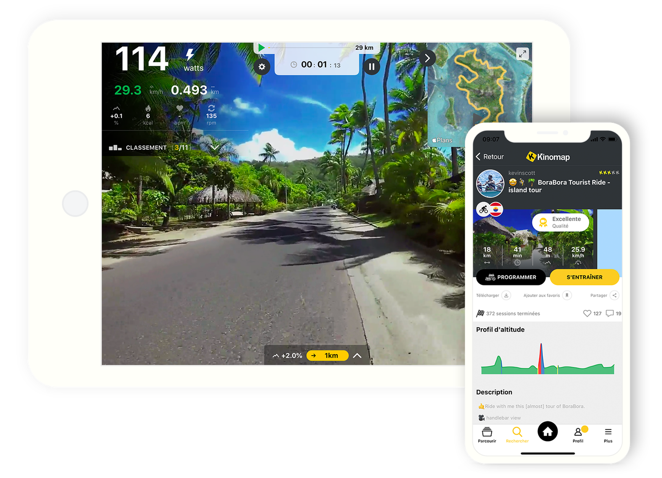Kinomap is a virtual reality cycling platform