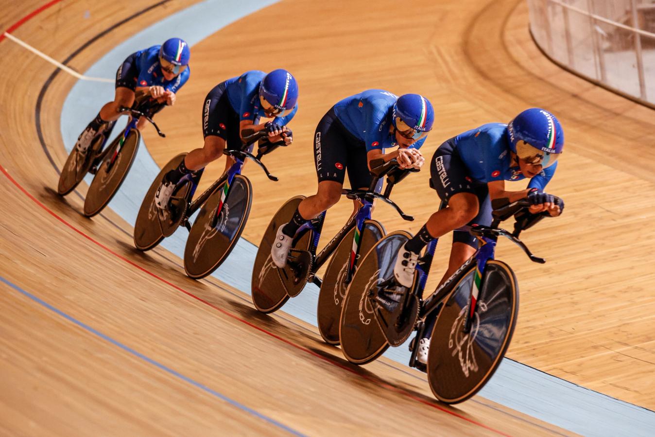 The Italian track team has been training on the new models at their base in Montichiari