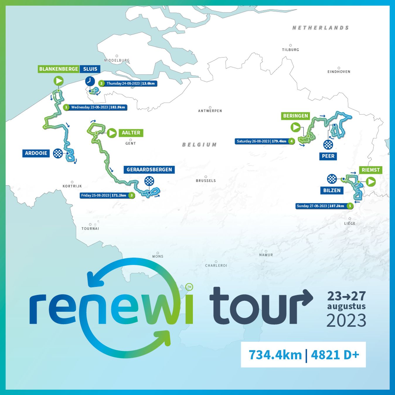 Renewi Tour 2023 route map