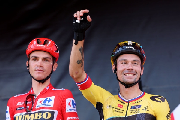 Primoz Roglic (right) has had to play second fiddle to Sepp Kuss at the Vuelta a España