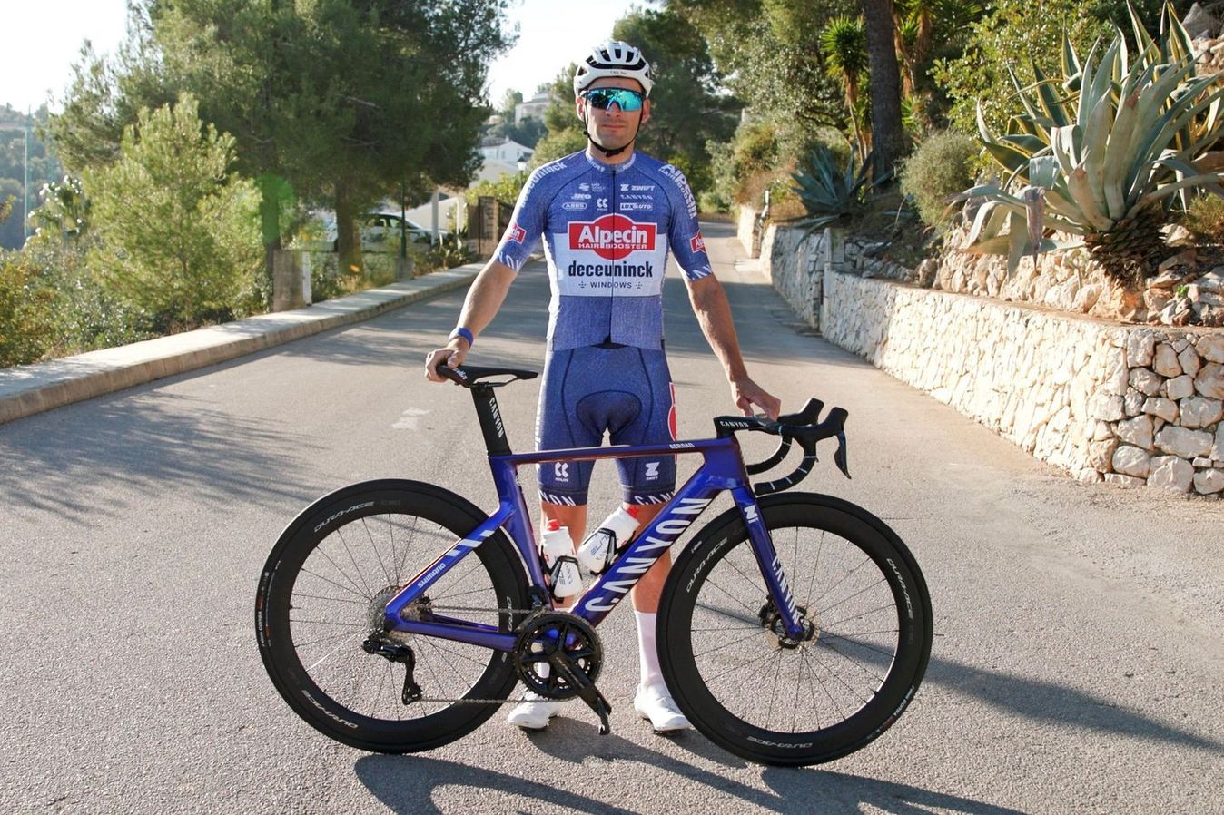 Alpecin-Deceuninck have a new double-denim kit but their Canyon bike remains the same