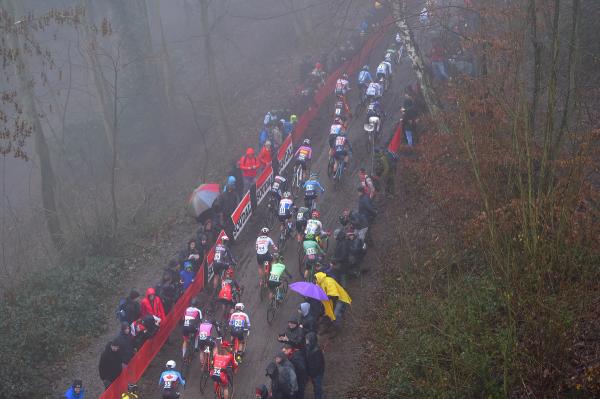 Cyclo-cross can be run in torrid conditions, but Storm Ciarán has proved too much
