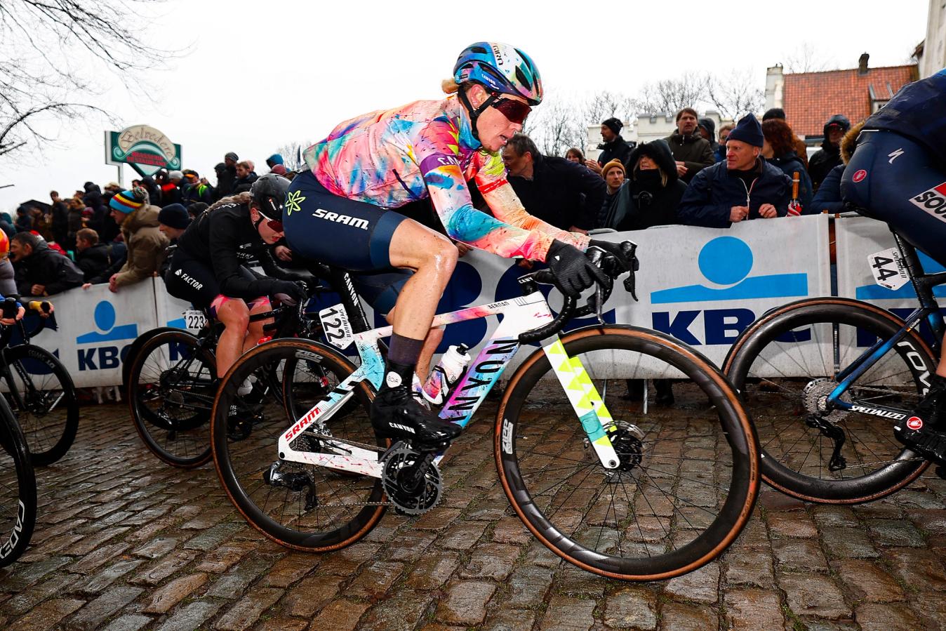 Tiffany Cromwell racing Gent-Wevelgem earlier this year