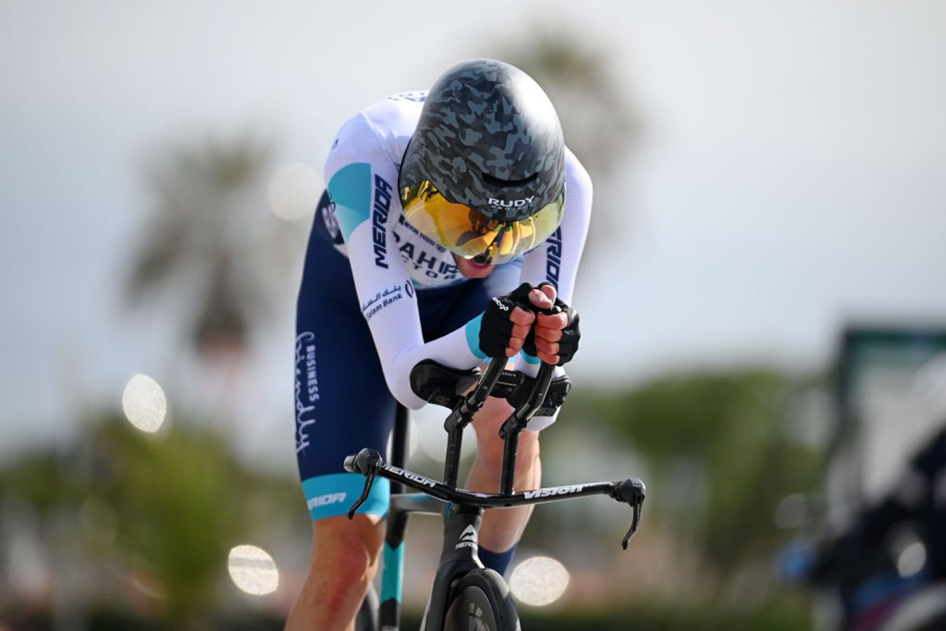 Bahrain Victorious also used a new Rudy helmet at Tirreno-Adriatico