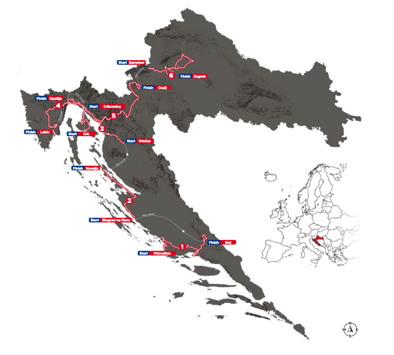 The route map for the 2023 CRO Race