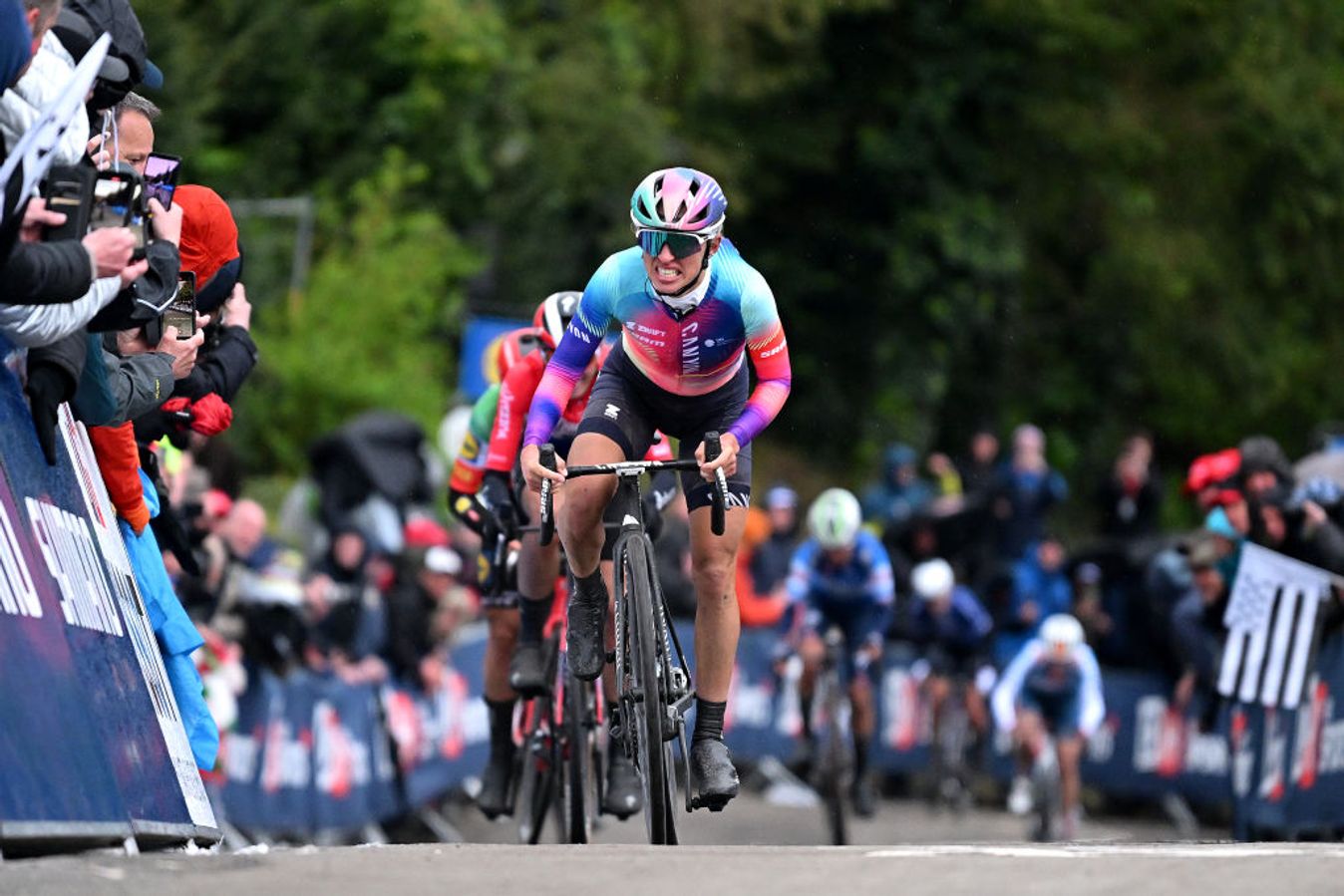 Kasia Niewiadoma climbed to victory in Flèche Wallonne on Wednesday