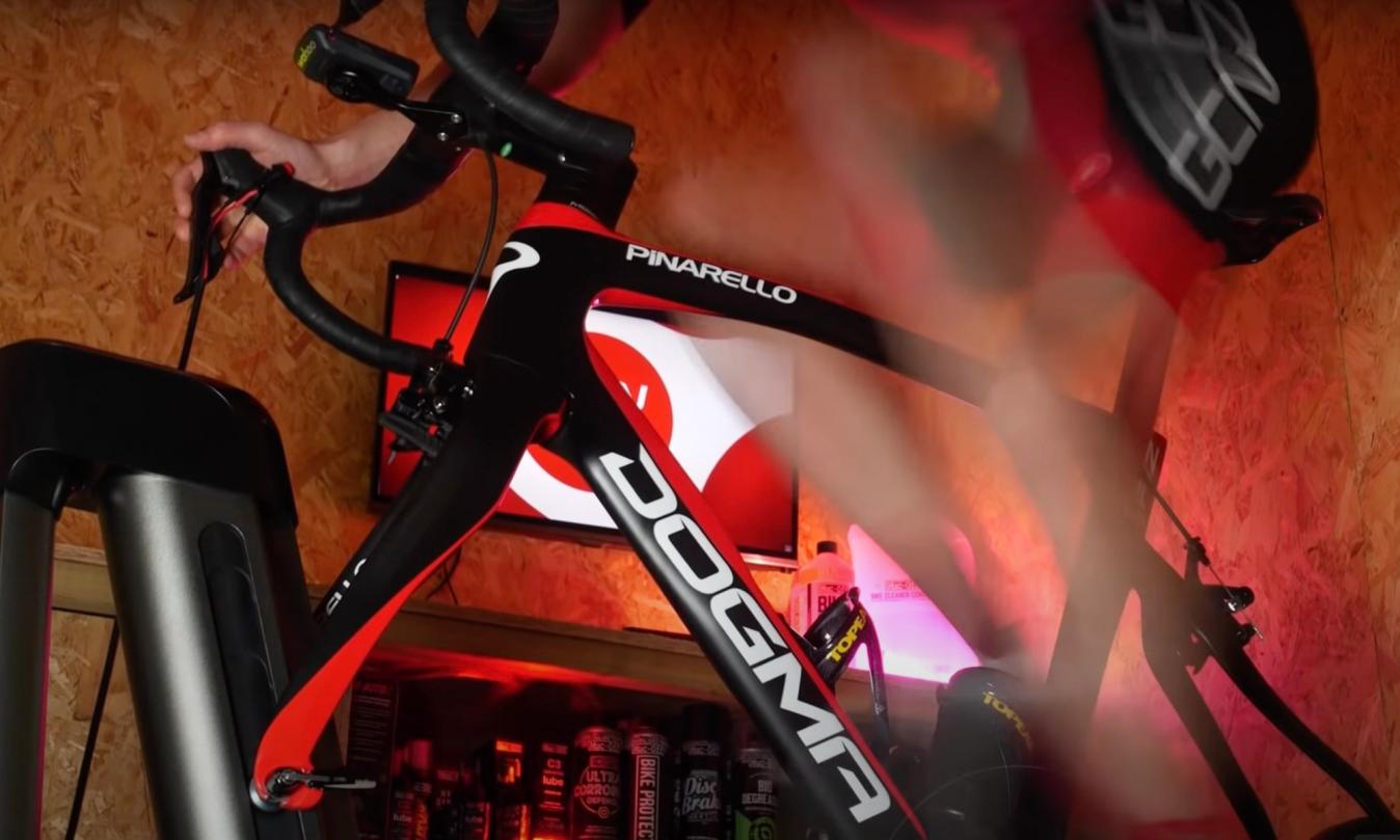 Replacing your front wheel with a gradient simulator is the ultimate in indoor training accessories