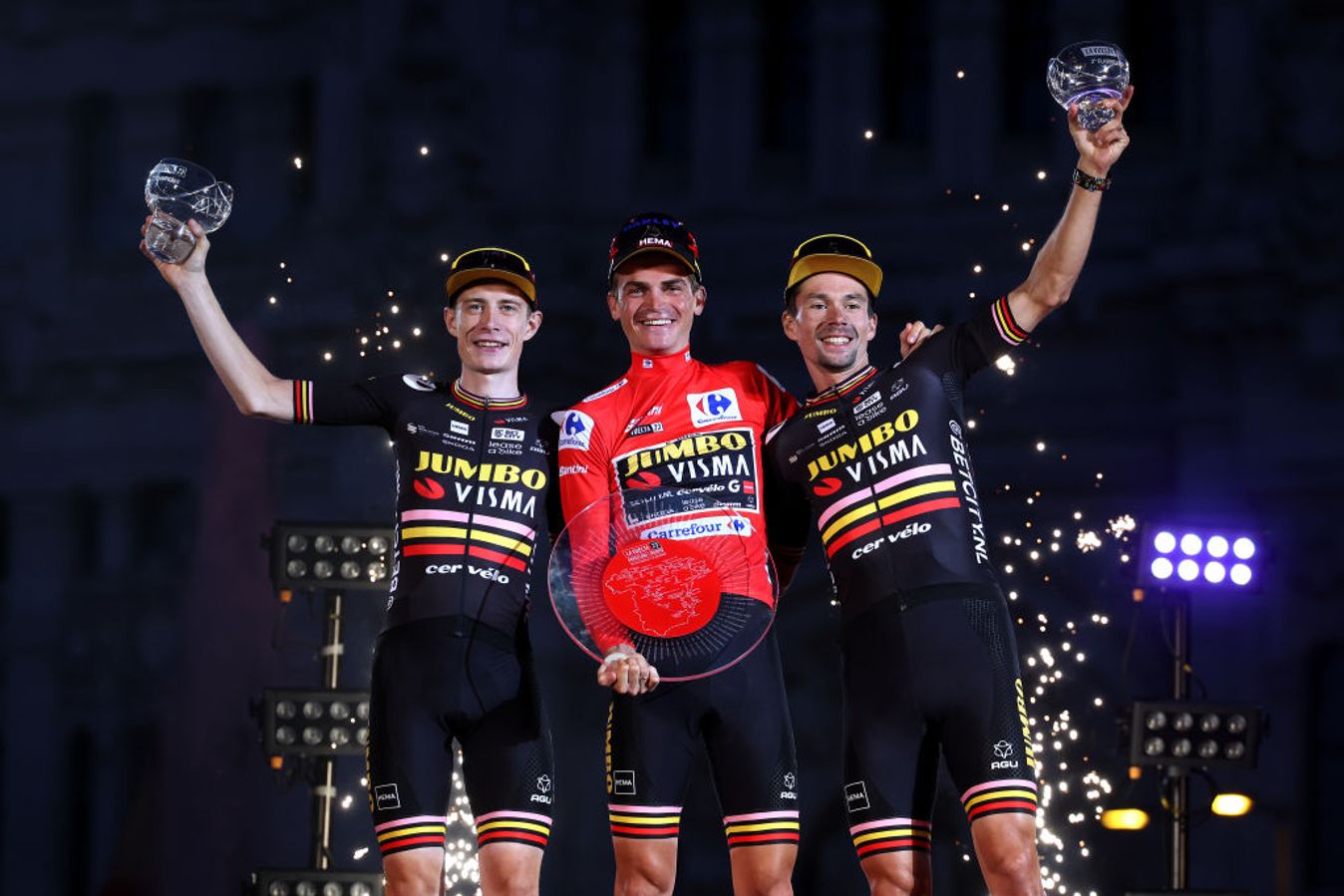 The 2023 Vuelta a España final podium