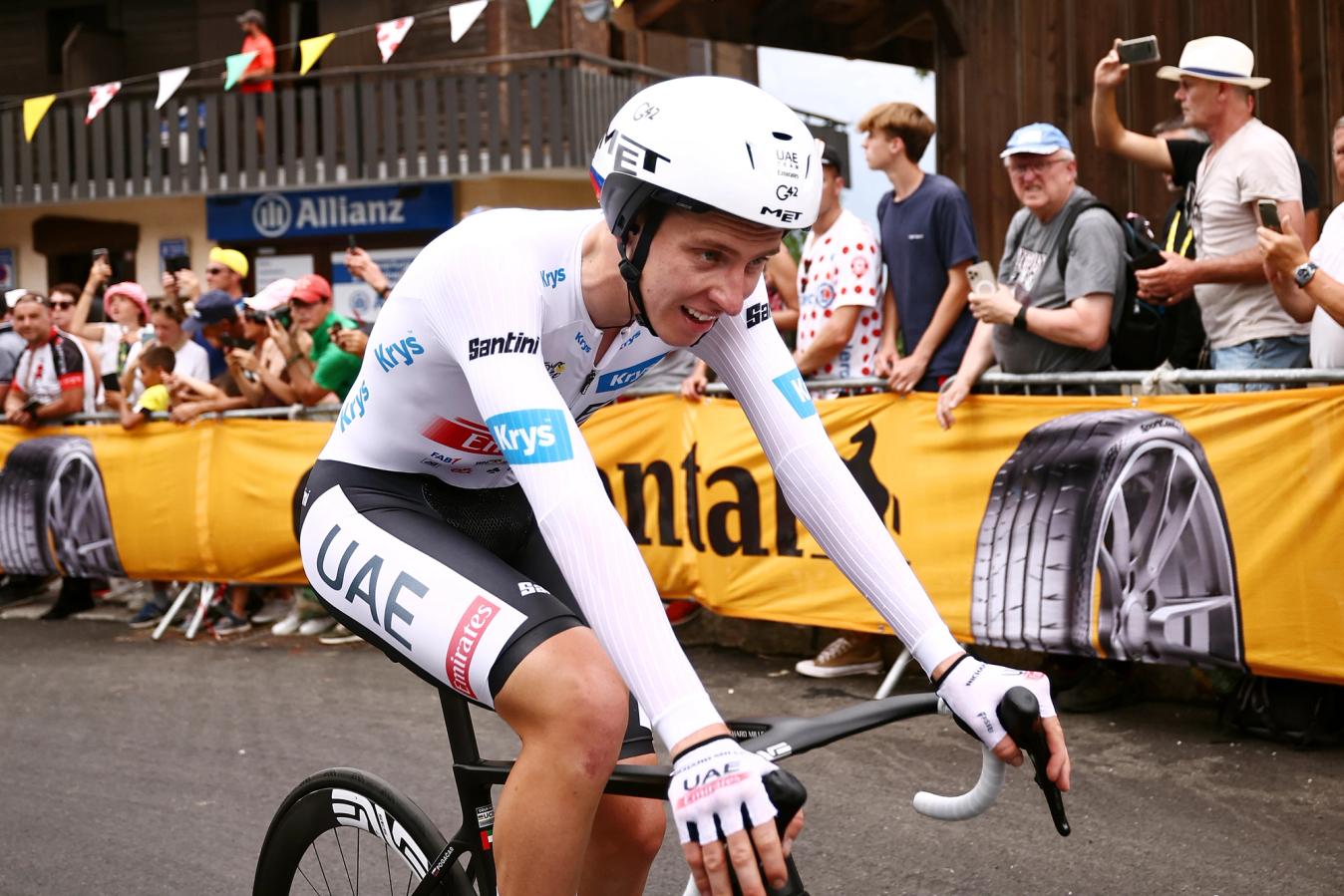 Tadej Pogačar saw his hopes of winning the Tour de France suffer a monumental blow in the time trial