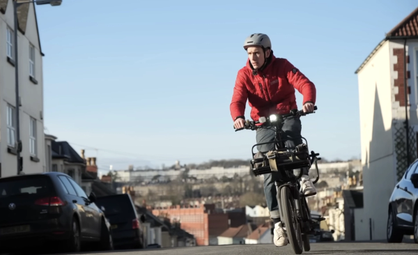 Simon Richardson on his Tern e-bike