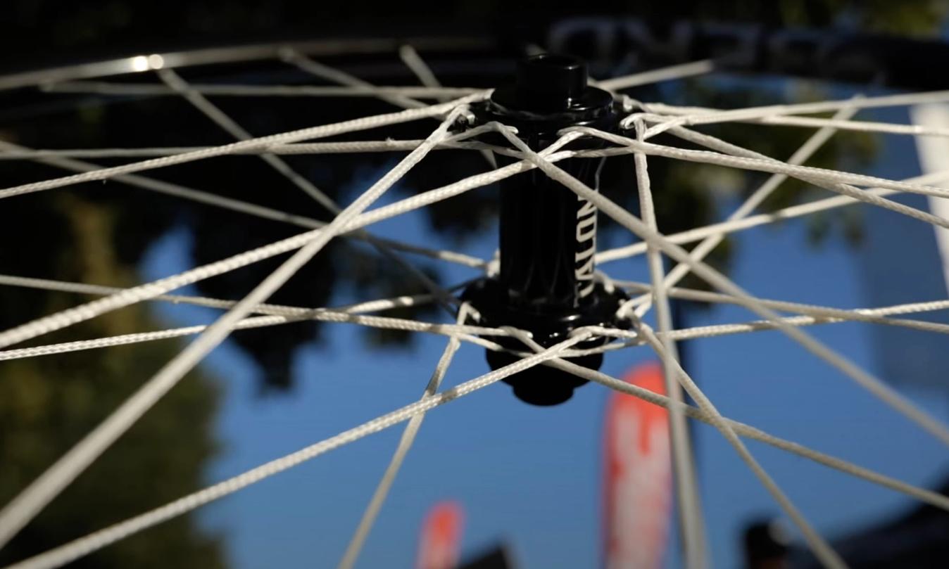Berd make these fabric spokes that are three times lighter than a traditional metal spoke