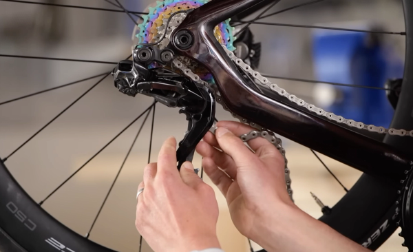 Make sure the chain goes the right way through the rear mech
