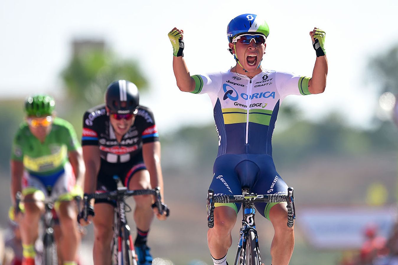 Ewan's first Grand Tour victory came at the 2015 Vuelta a España for Orica GreenEDGE
