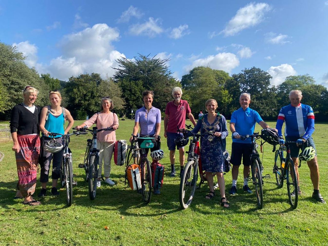 People from across the UK joined Strong as she rode