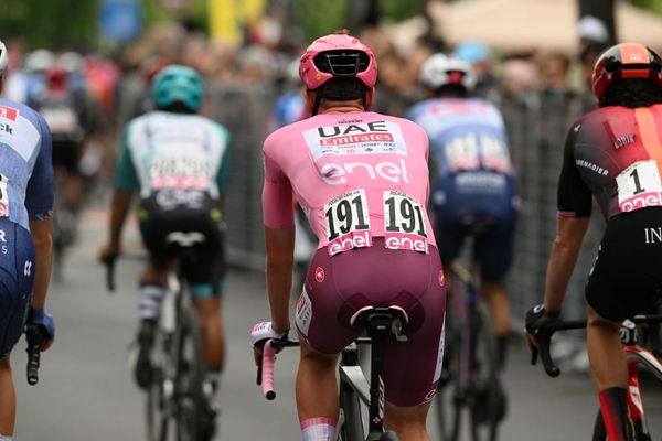Tadej Pogačar (UAE Team Emirates) on stage 3 of the Giro d'Italia