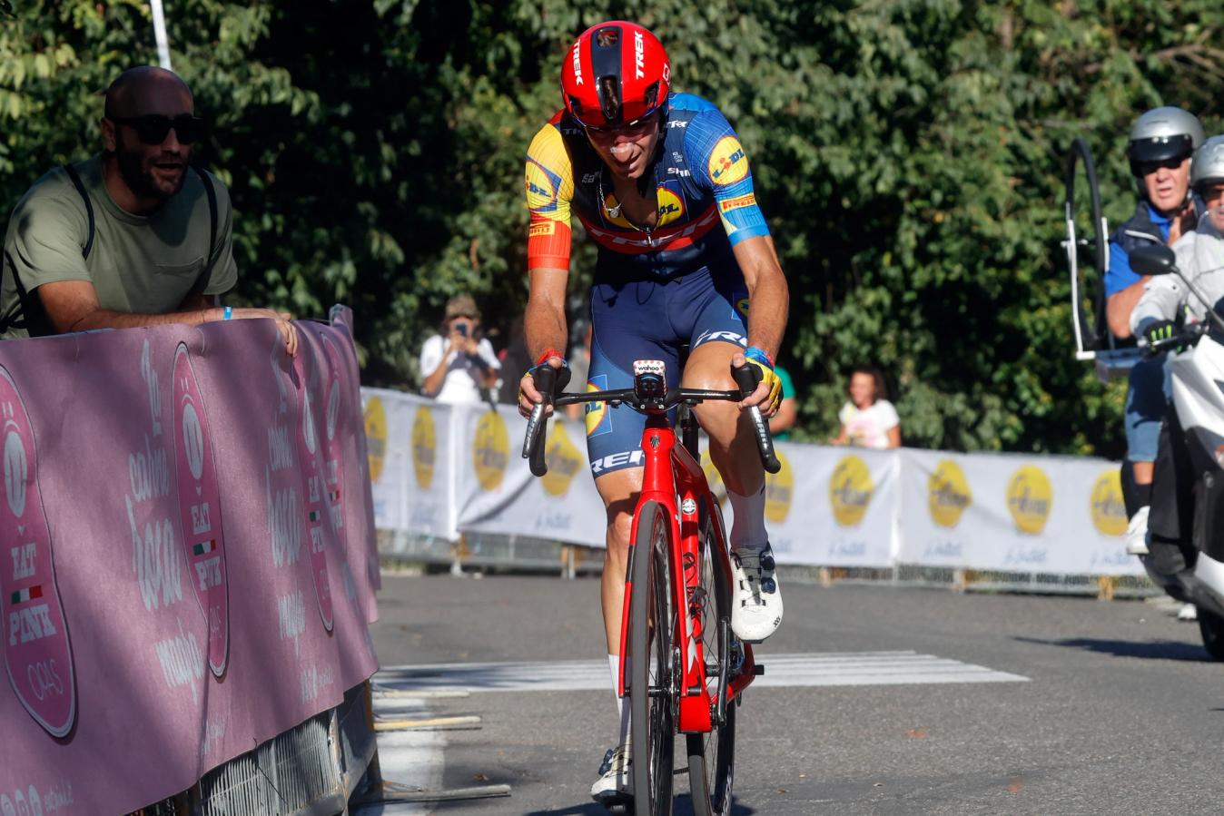Giulio Ciccone in action during the Giro dell'Emilia